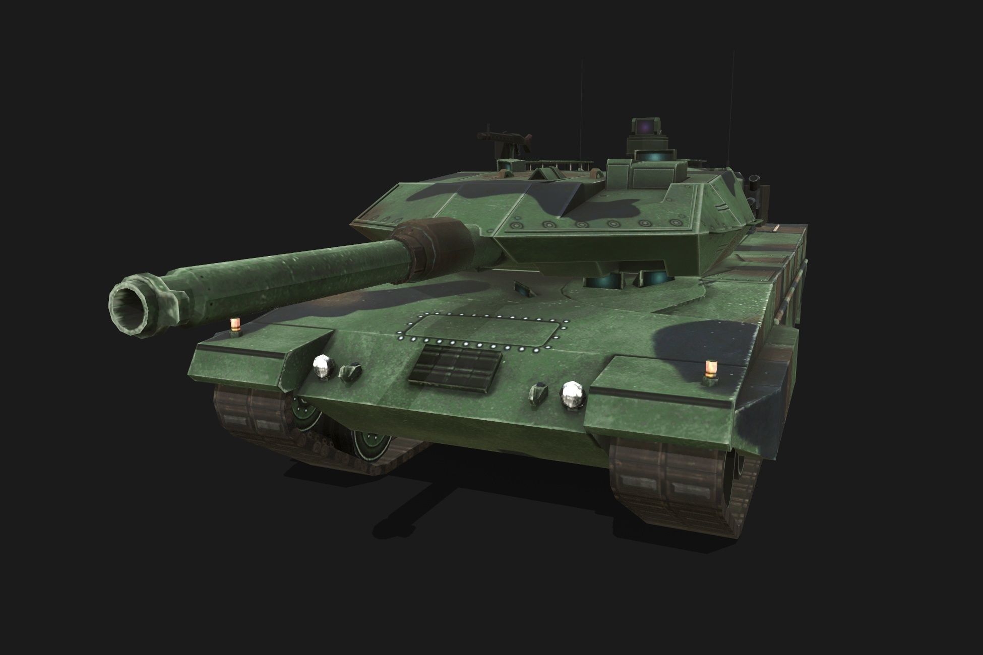 Tank Leopard 2A5 Low-poly 3D model_1