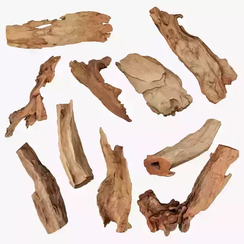 PSscanned Woodchips Pack 2 Low-poly 3D model