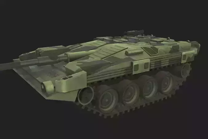 Tank Strf 90 Low-poly 3D model