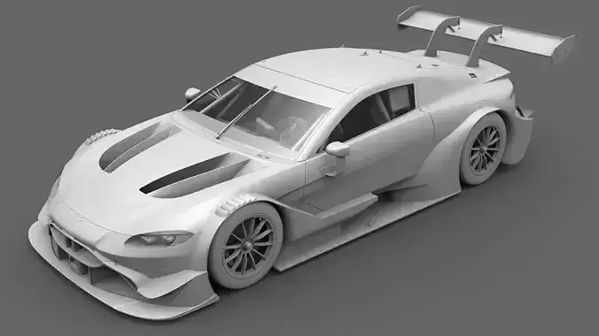 Aston Martin AMR Vantange DTM 2019 GT500 Exterior Interior Low-poly 3D model