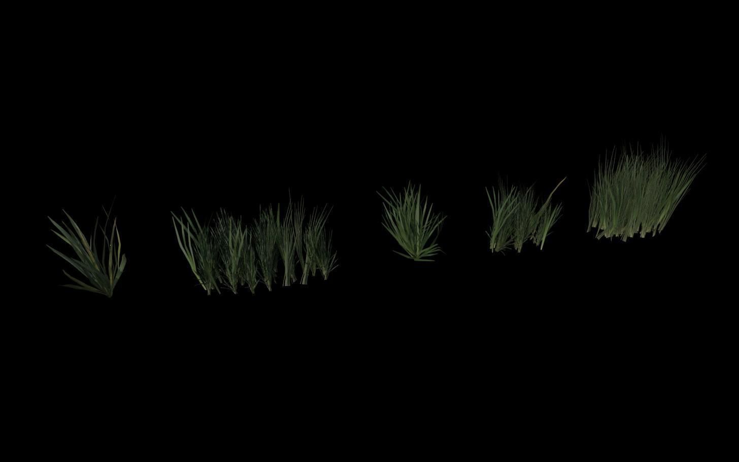 Grass Pack Low-poly 3D model_5