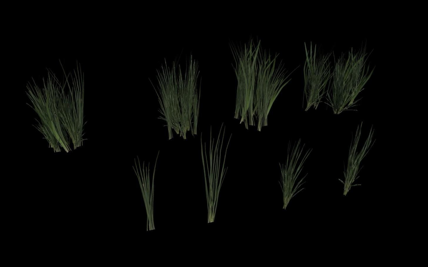 Grass Pack Low-poly 3D model_7