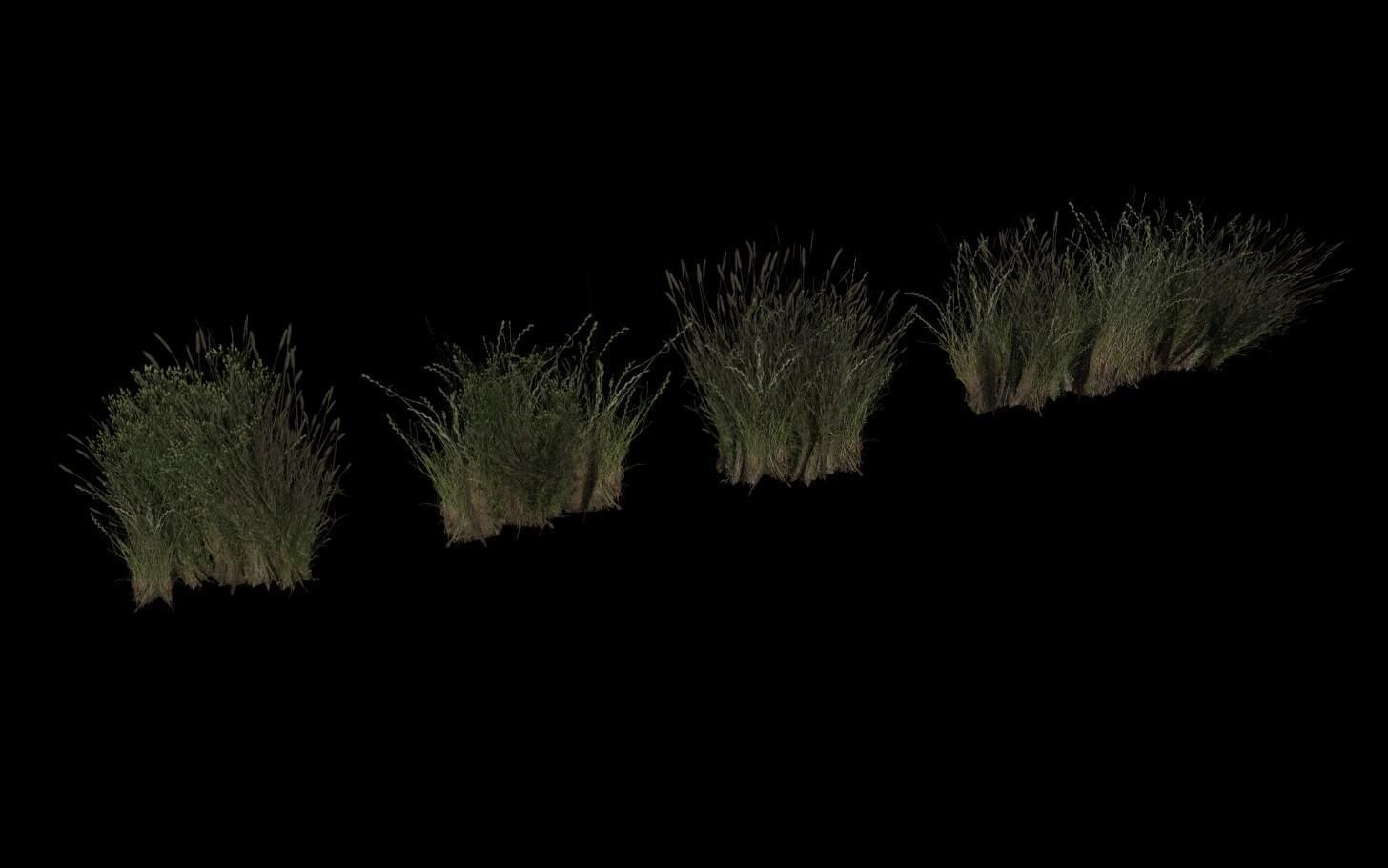 Grass Pack Low-poly 3D model_8