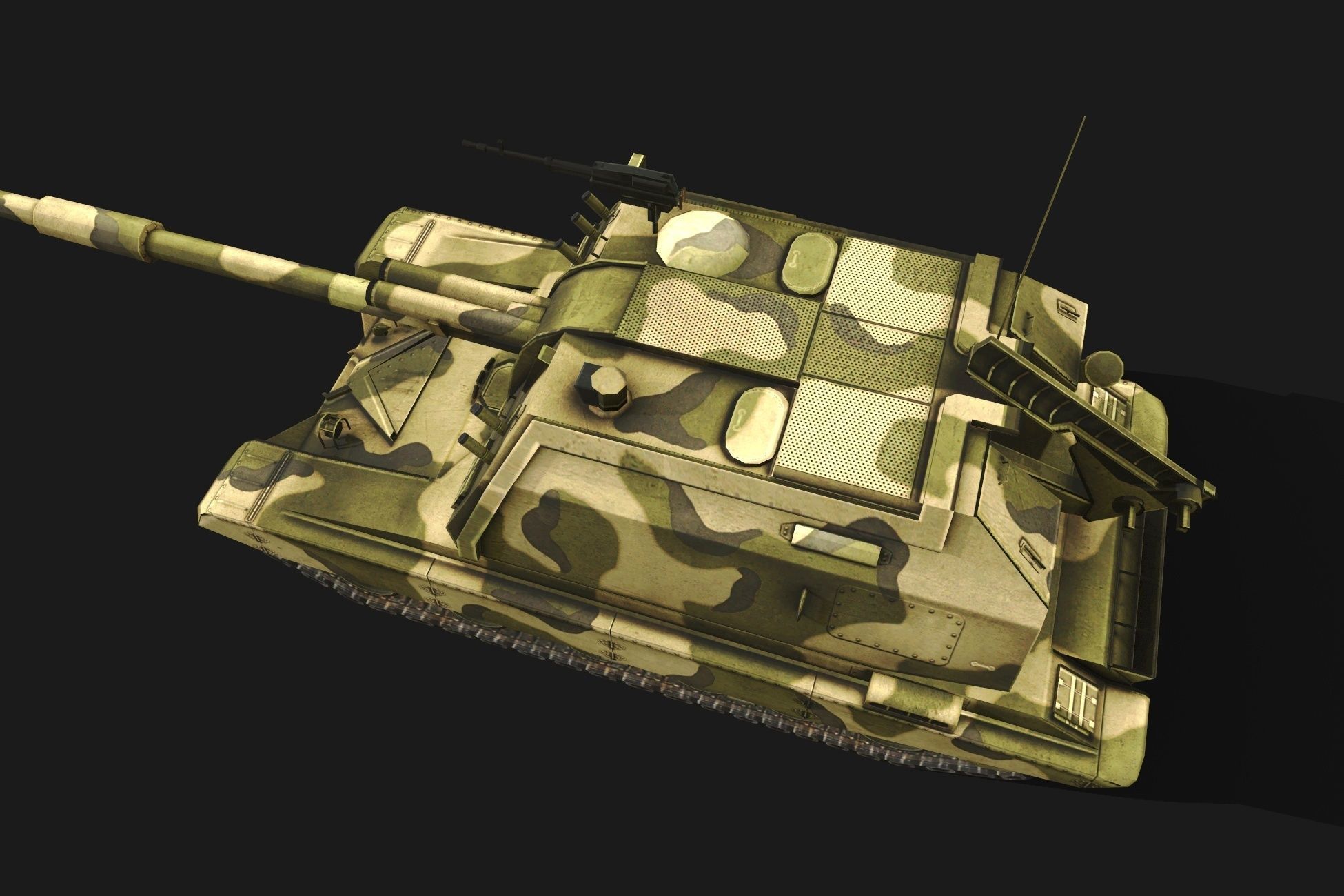 3D model Tank 2C19 VR / AR / low-poly | CGTrader