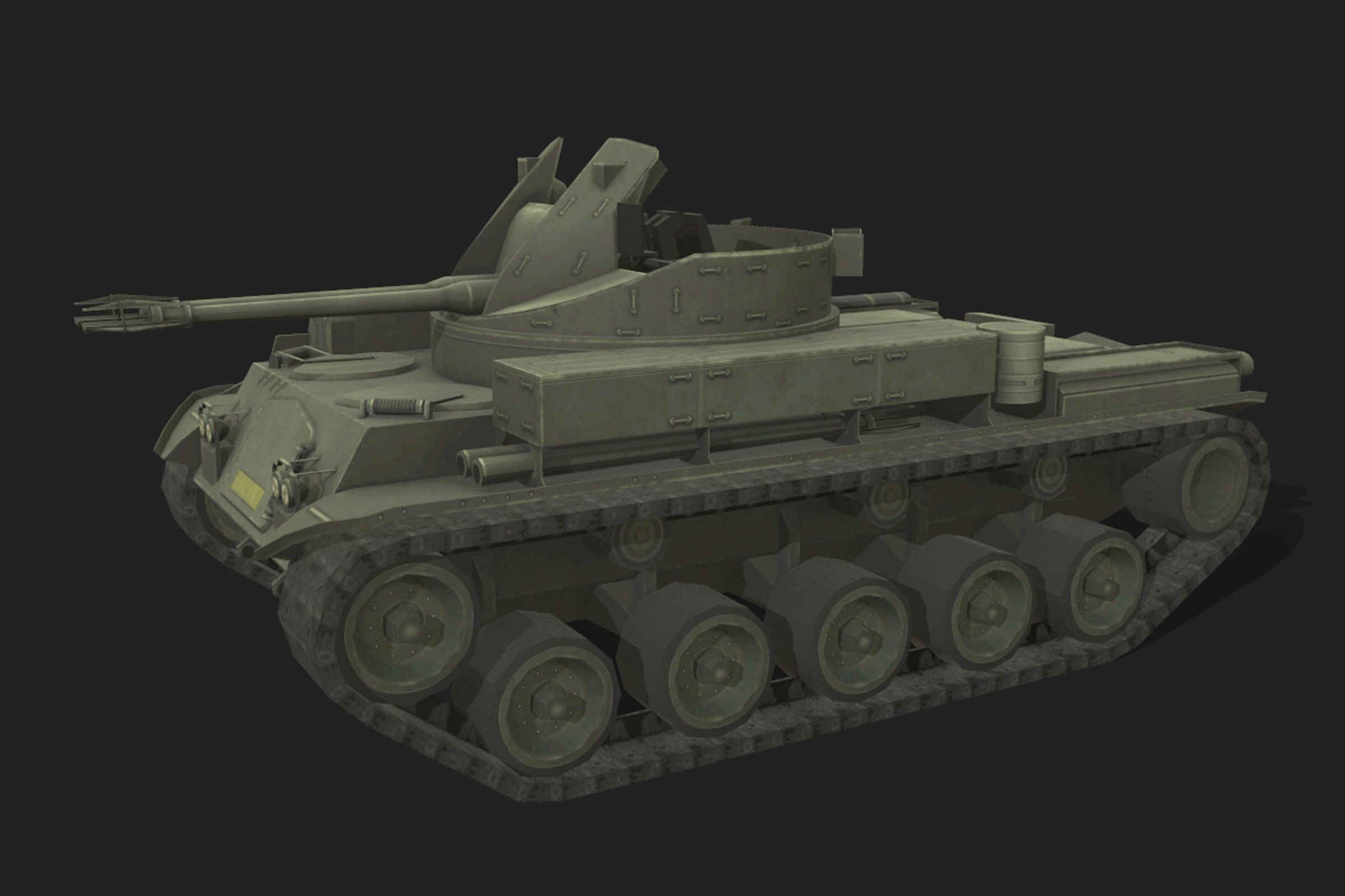 Tank pack Low-poly 3D model_13