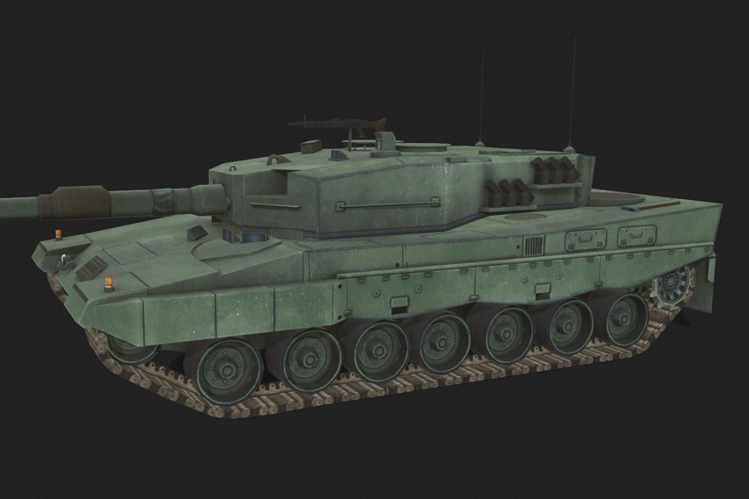 Tank pack Low-poly 3D model_9