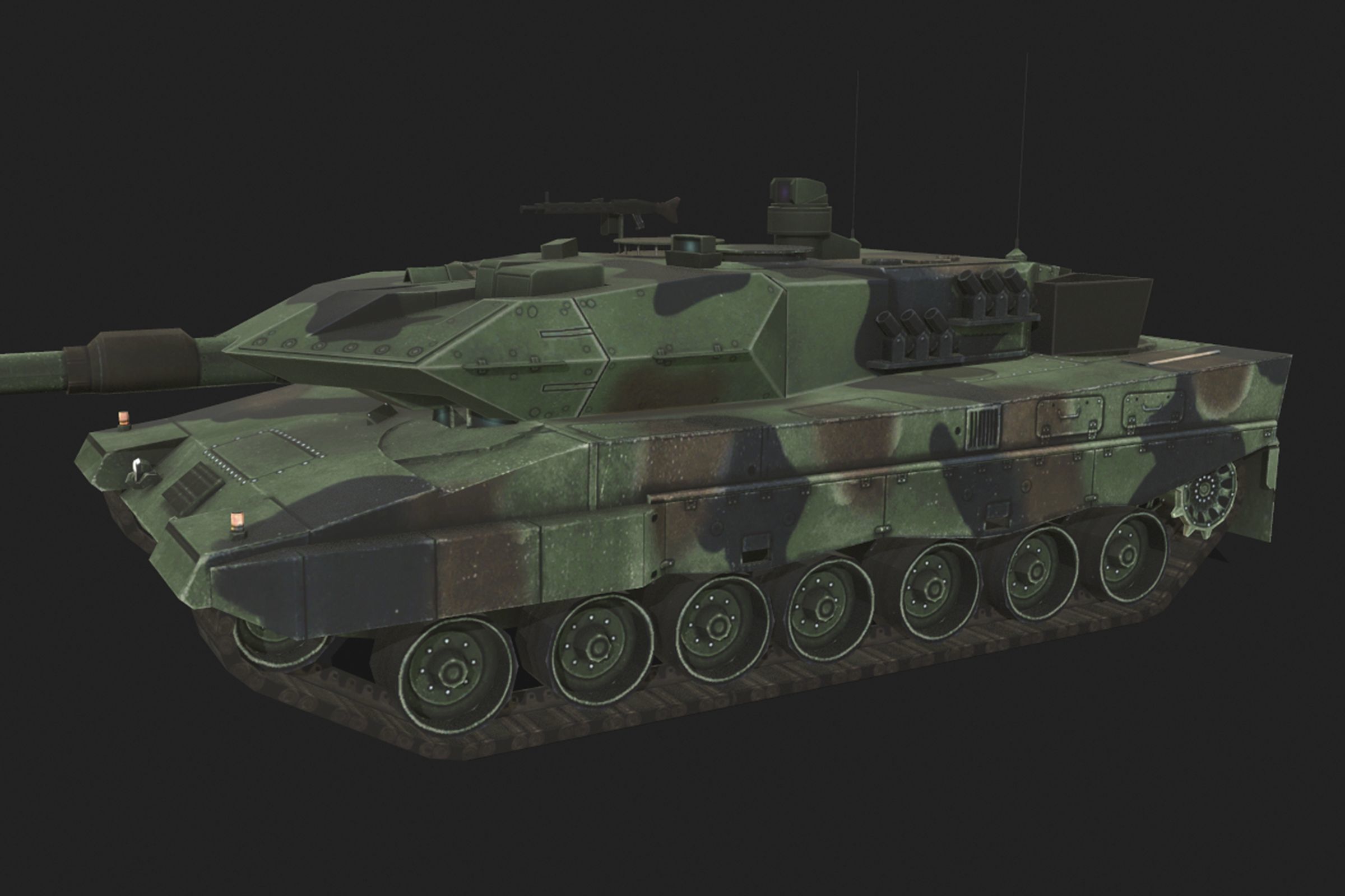 Tank pack Low-poly 3D model_10