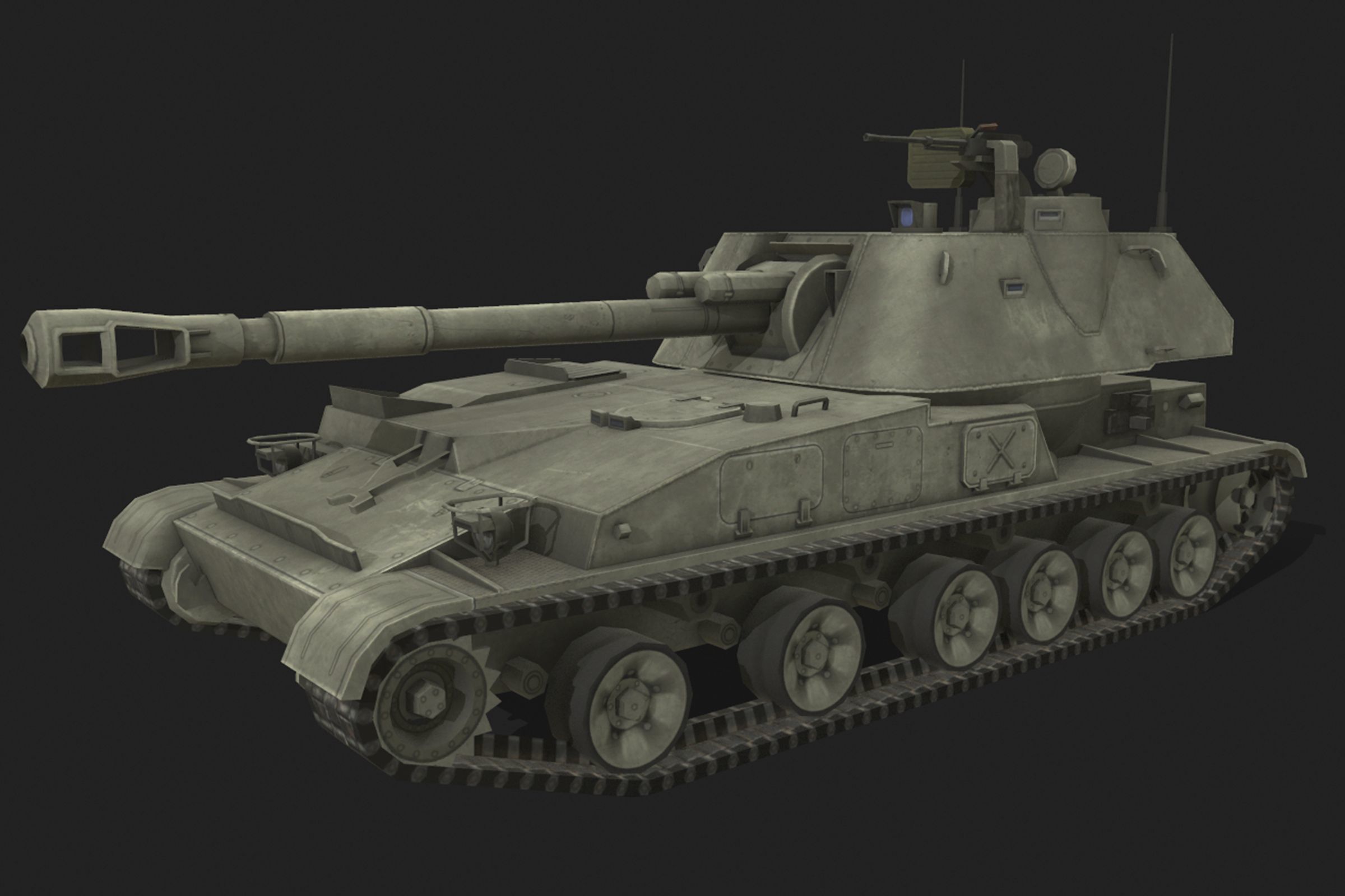 Tank pack Low-poly 3D model_5