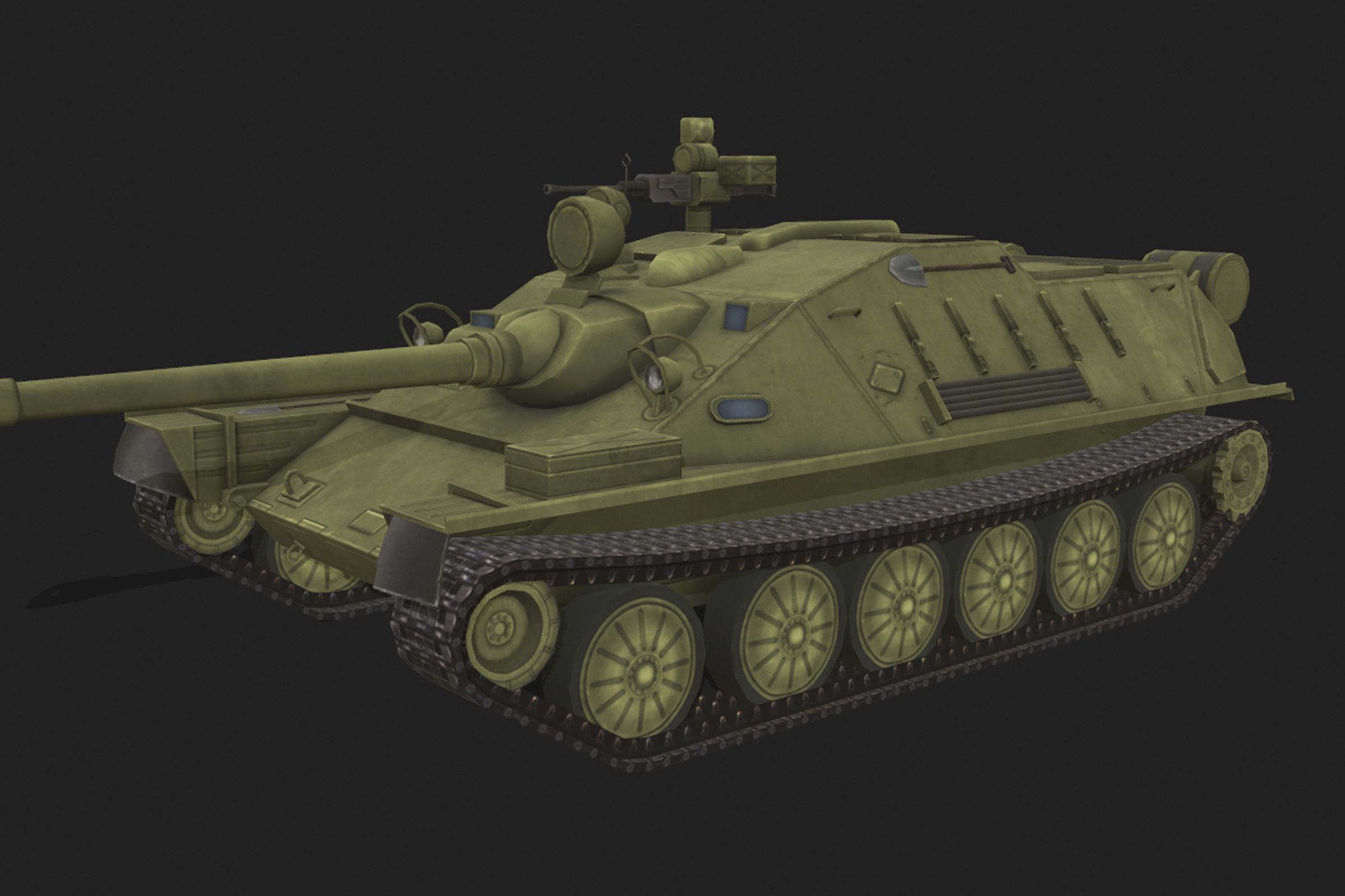 Tank pack Low-poly 3D model_3
