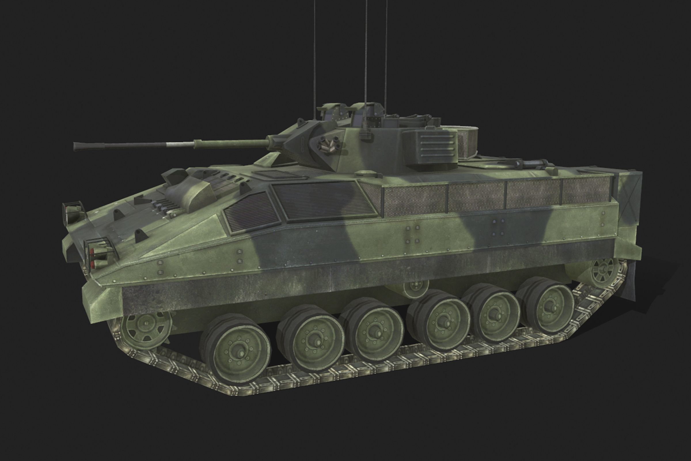Tank pack Low-poly 3D model_7