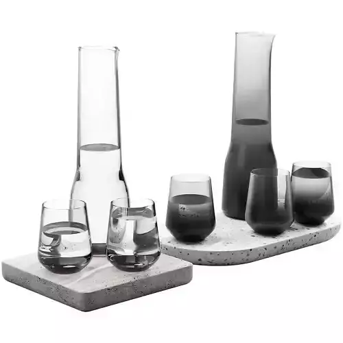 132 dishes decor set 07 iittala essence clear and smoked