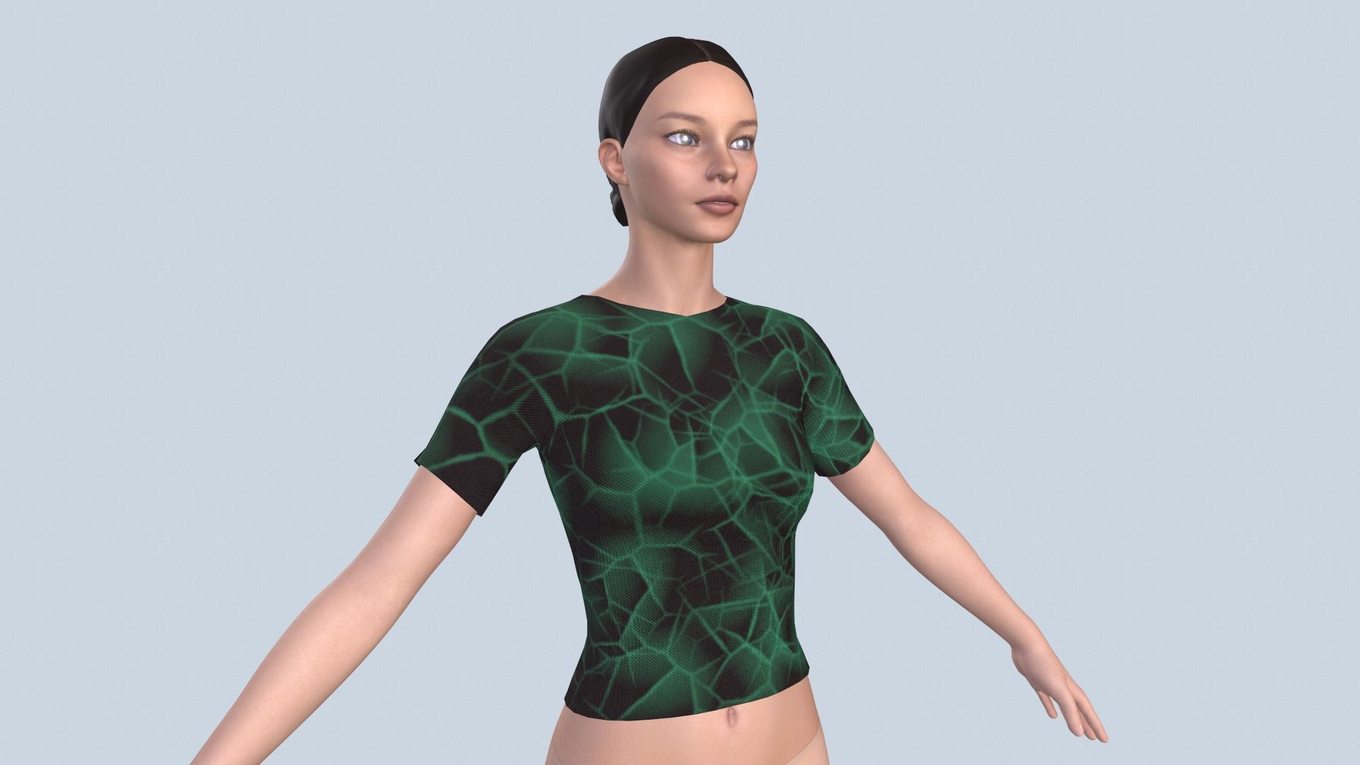T-shirt Low-poly 3D model_5