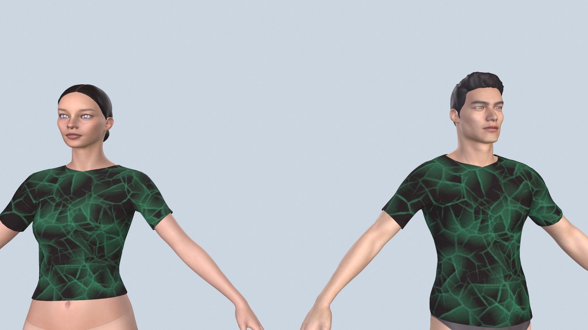 T-shirt Low-poly 3D model_8
