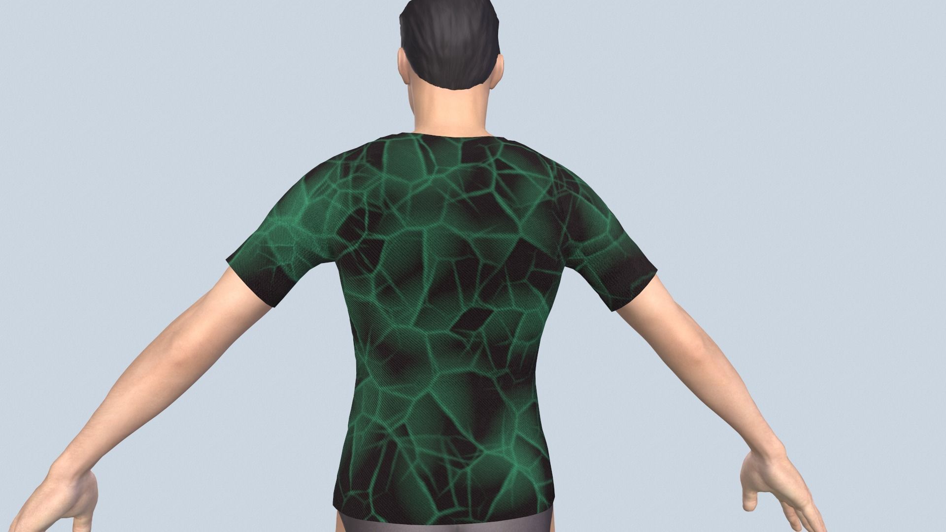 T-shirt Low-poly 3D model_7