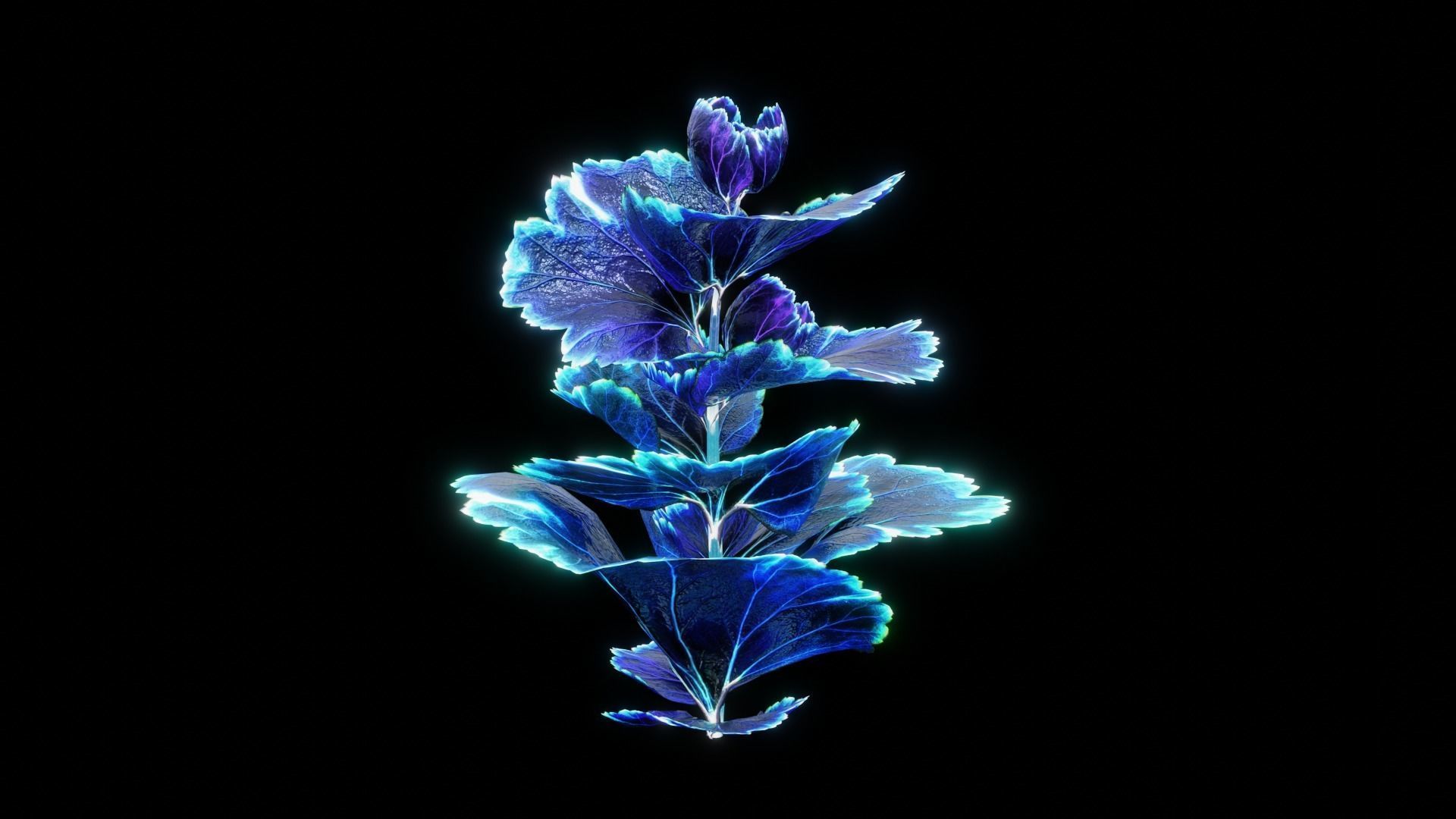 Alien Clover Plant Low-poly 3D model_18