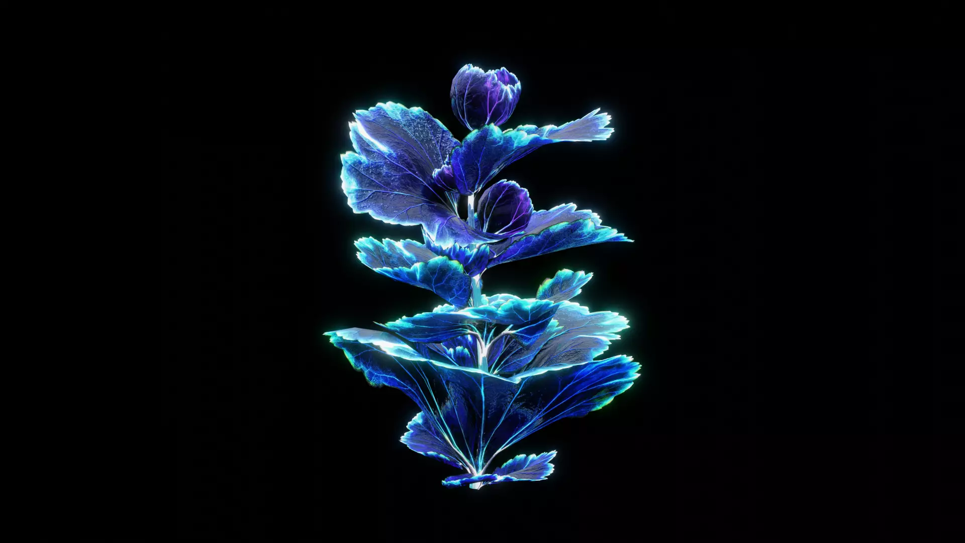 Alien Clover Plant Low-poly 3D model_0