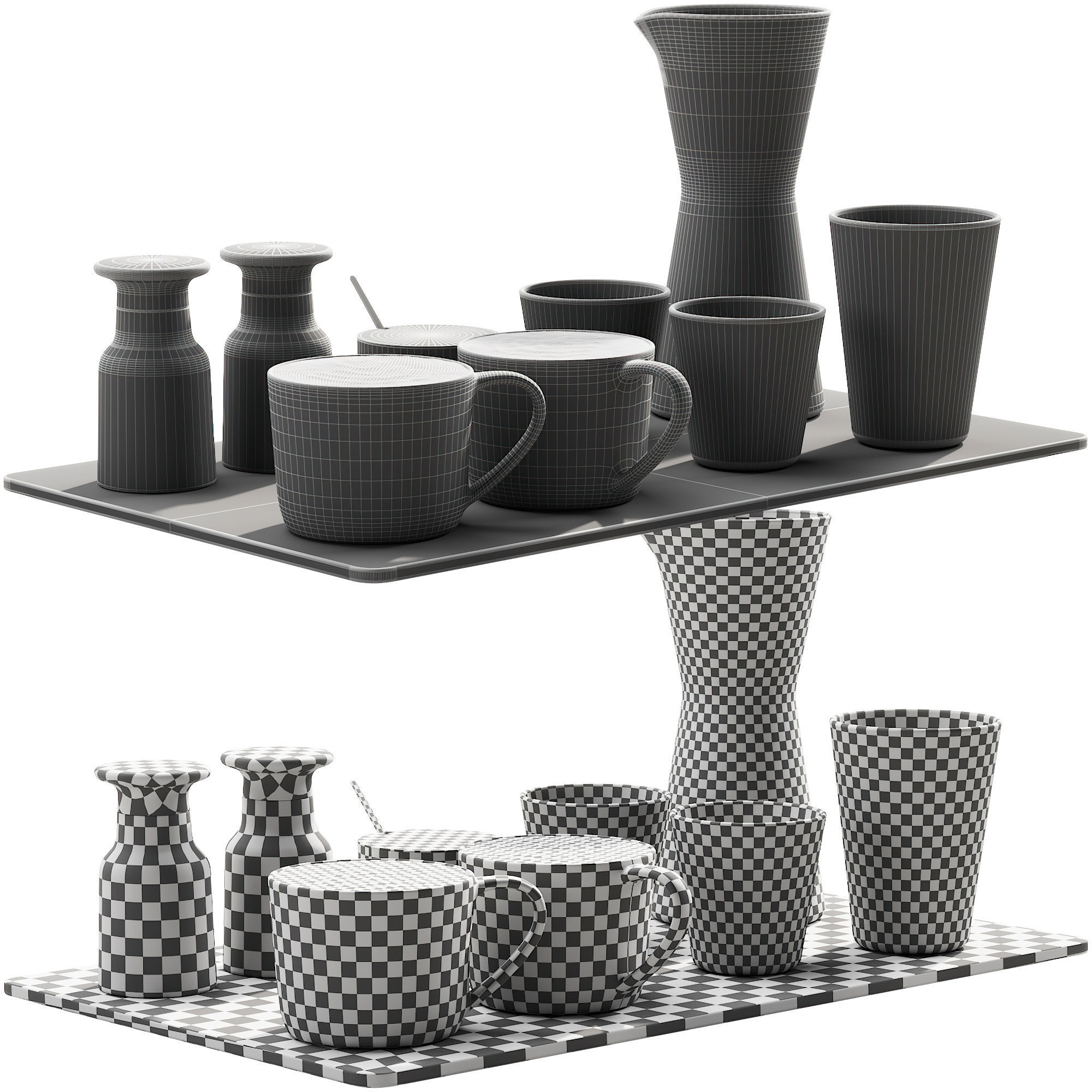 134 eat and drinks decor set 04 coffee and water 04 3D model_9