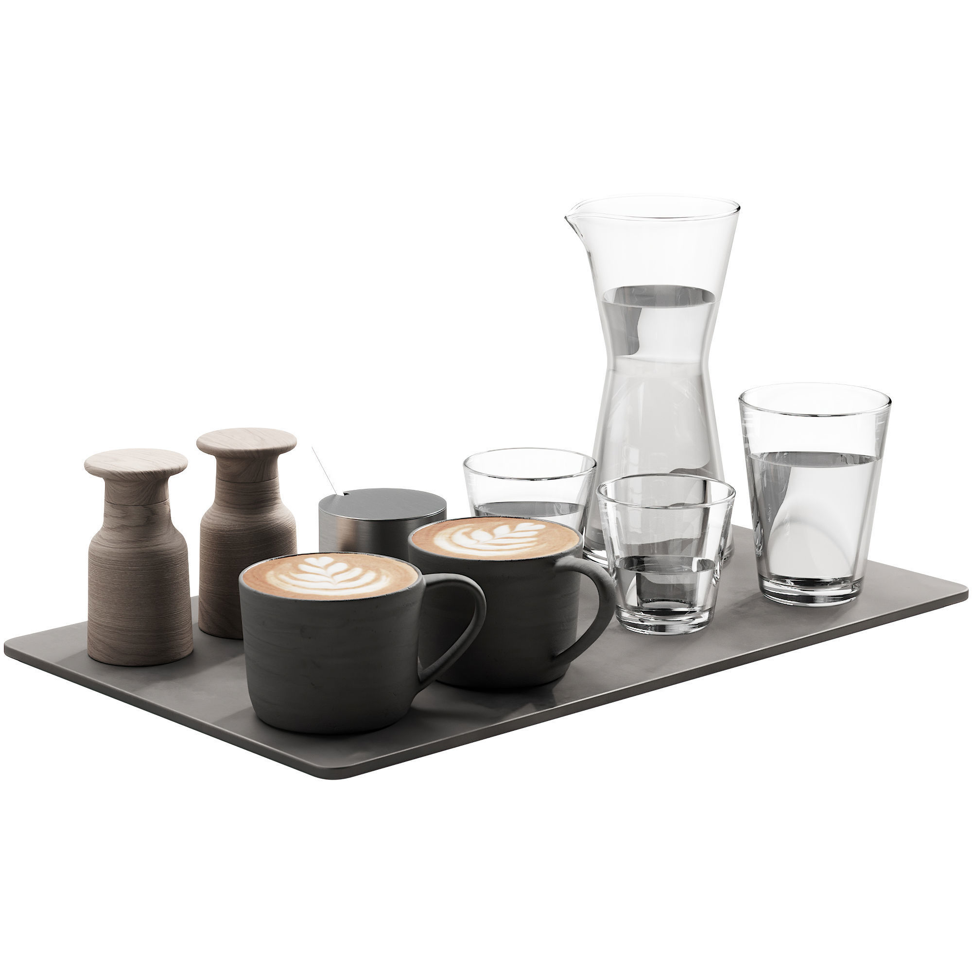 134 eat and drinks decor set 04 coffee and water 04 3D model_5