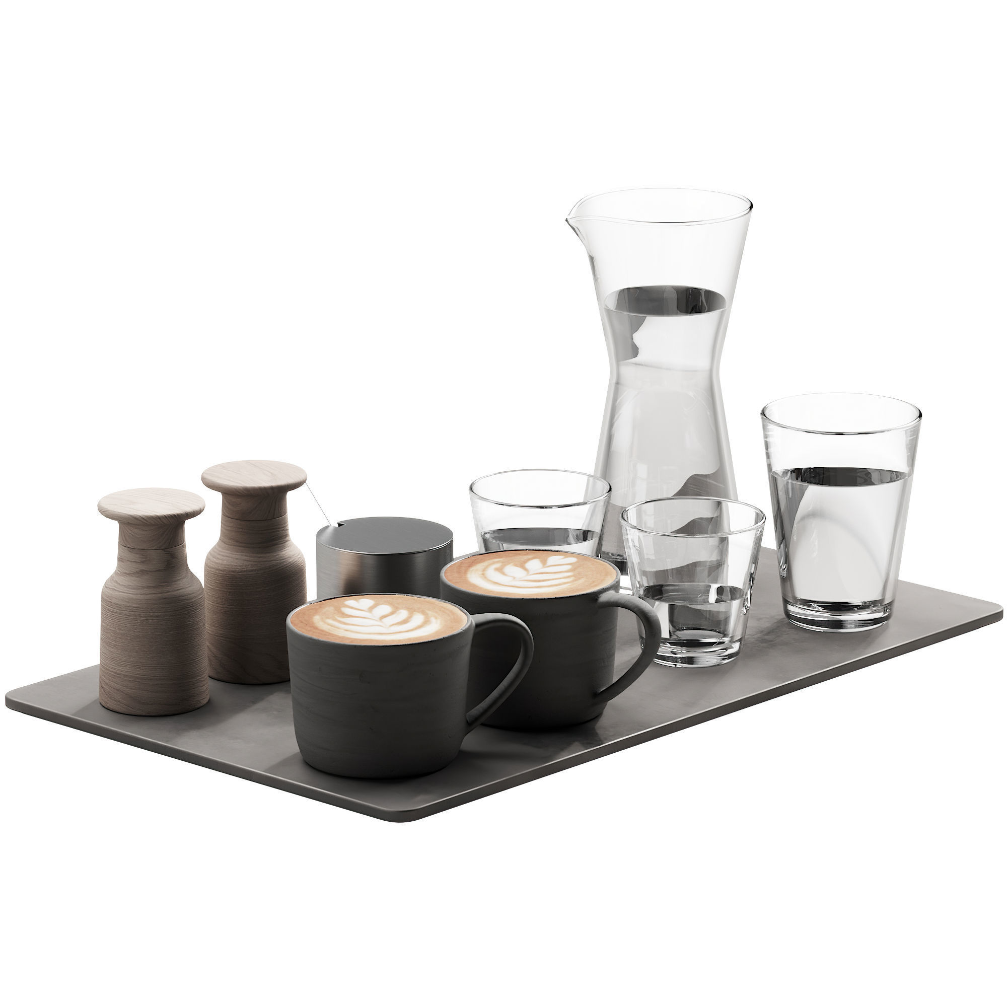 134 eat and drinks decor set 04 coffee and water 04 3D model_7