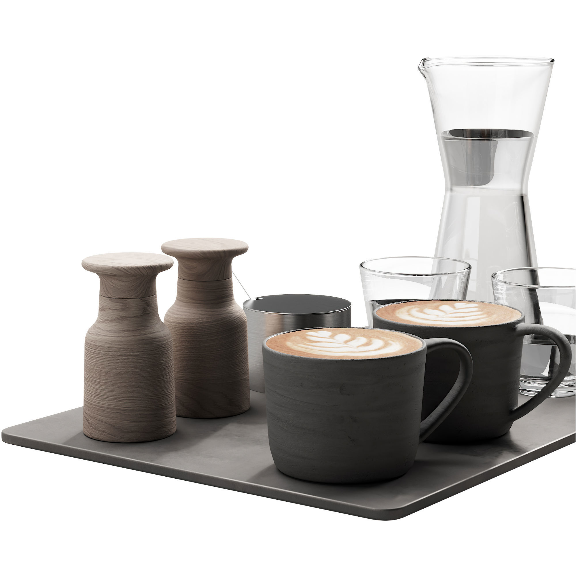 134 eat and drinks decor set 04 coffee and water 04 3D model_2
