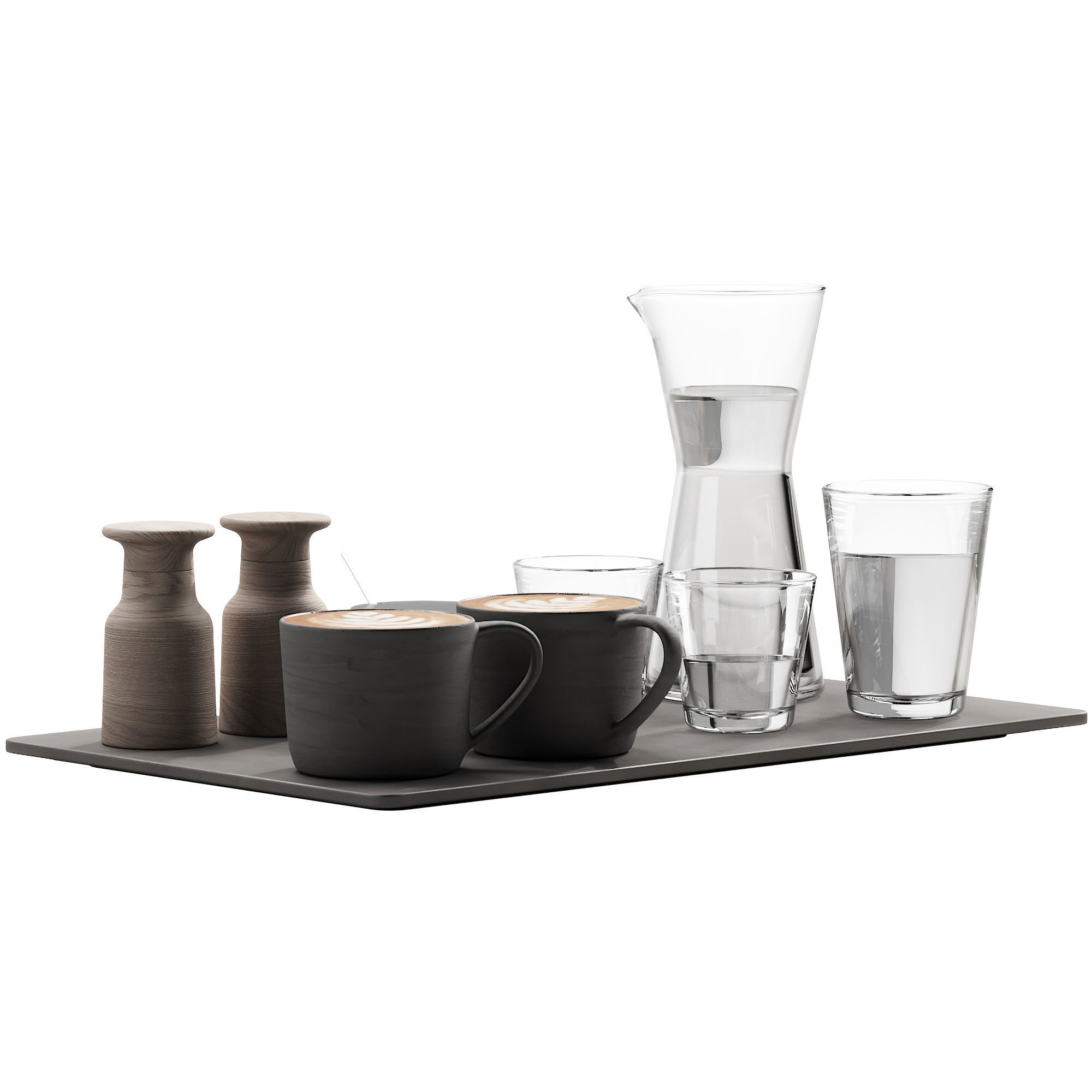134 eat and drinks decor set 04 coffee and water 04 3D model_8