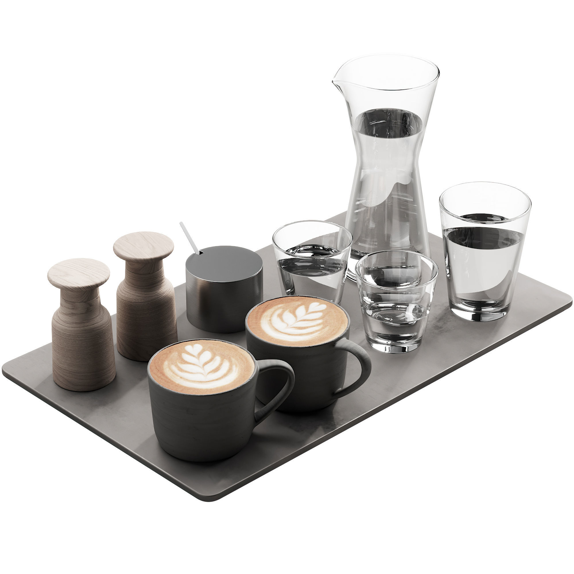 134 eat and drinks decor set 04 coffee and water 04 3D model_4