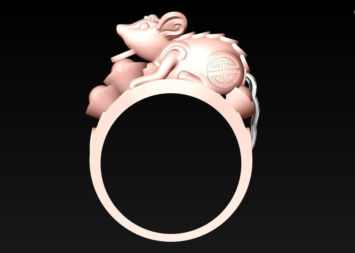 Mouse Rings - N1009 3D print model_6