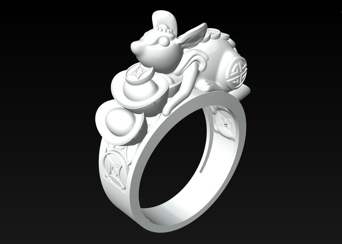 Mouse Rings - N1009 3D print model_3