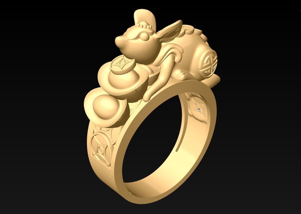 Mouse Rings - N1009 3D print model_1