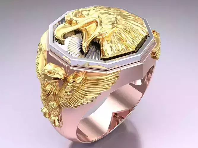 Eagle Ring - Mens Rings - N1406 3D print model