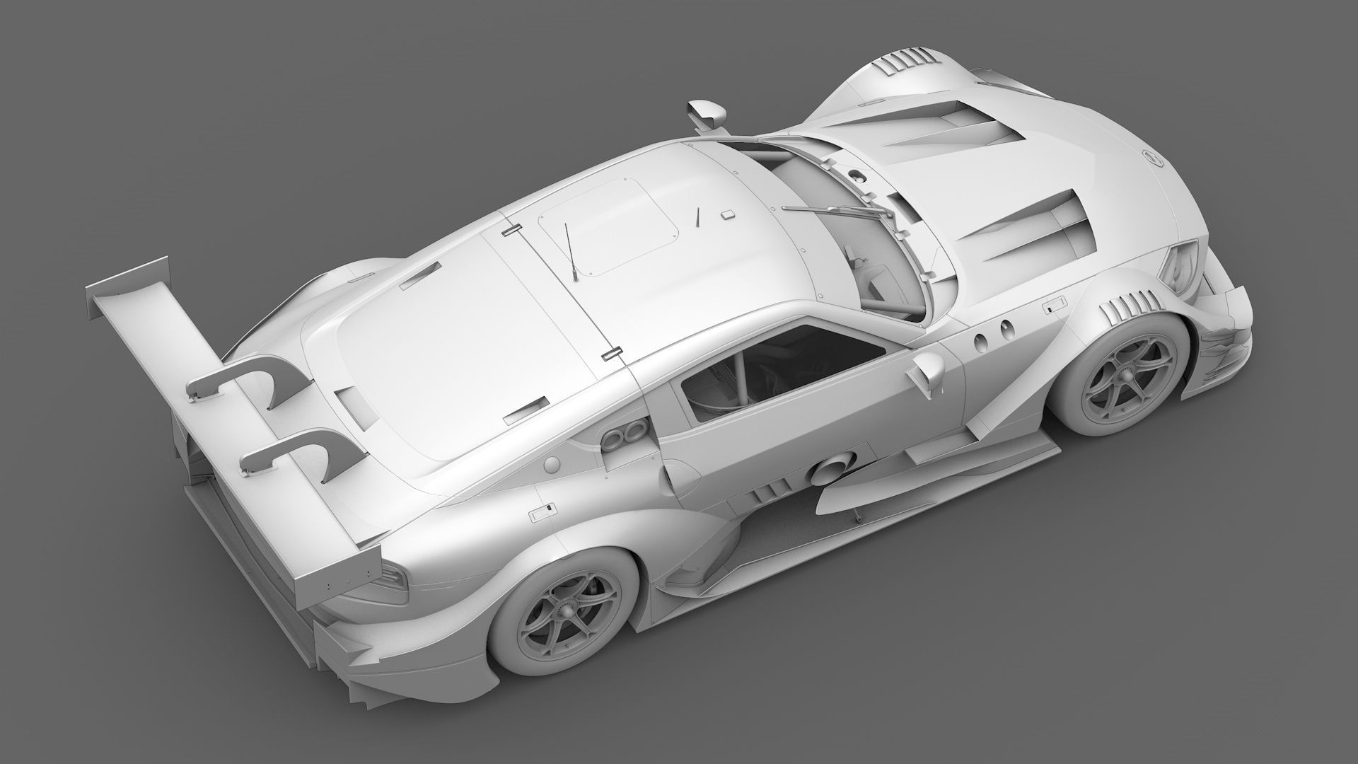 Nissan Z400 GT500 Super GT 2022 2023 Nismo Exterior Interior Low-poly 3D model_14