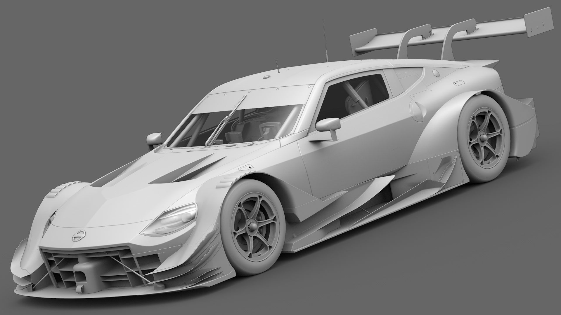 Nissan Z400 GT500 Super GT 2022 2023 Nismo Exterior Interior Low-poly 3D model_1