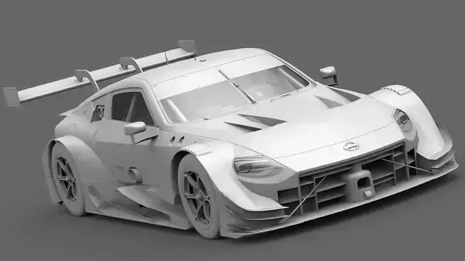 Nissan Z400 GT500 Super GT 2022 2023 Nismo Exterior Interior Low-poly 3D model