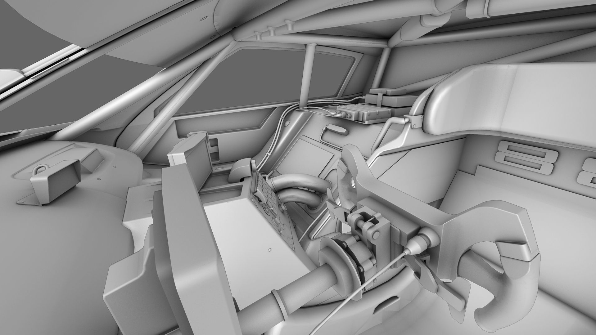 Nissan Z400 GT500 Super GT 2022 2023 Nismo Exterior Interior Low-poly 3D model_23