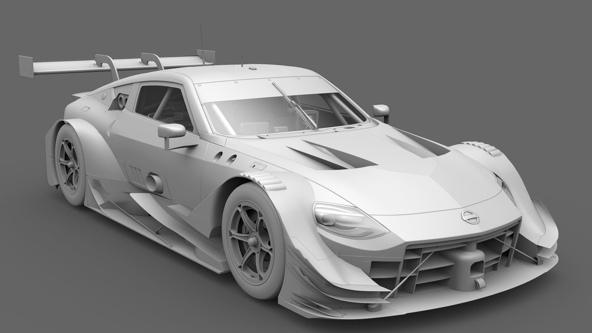 Nissan Z400 GT500 Super GT 2022 2023 Nismo Exterior Interior Low-poly 3D model_3