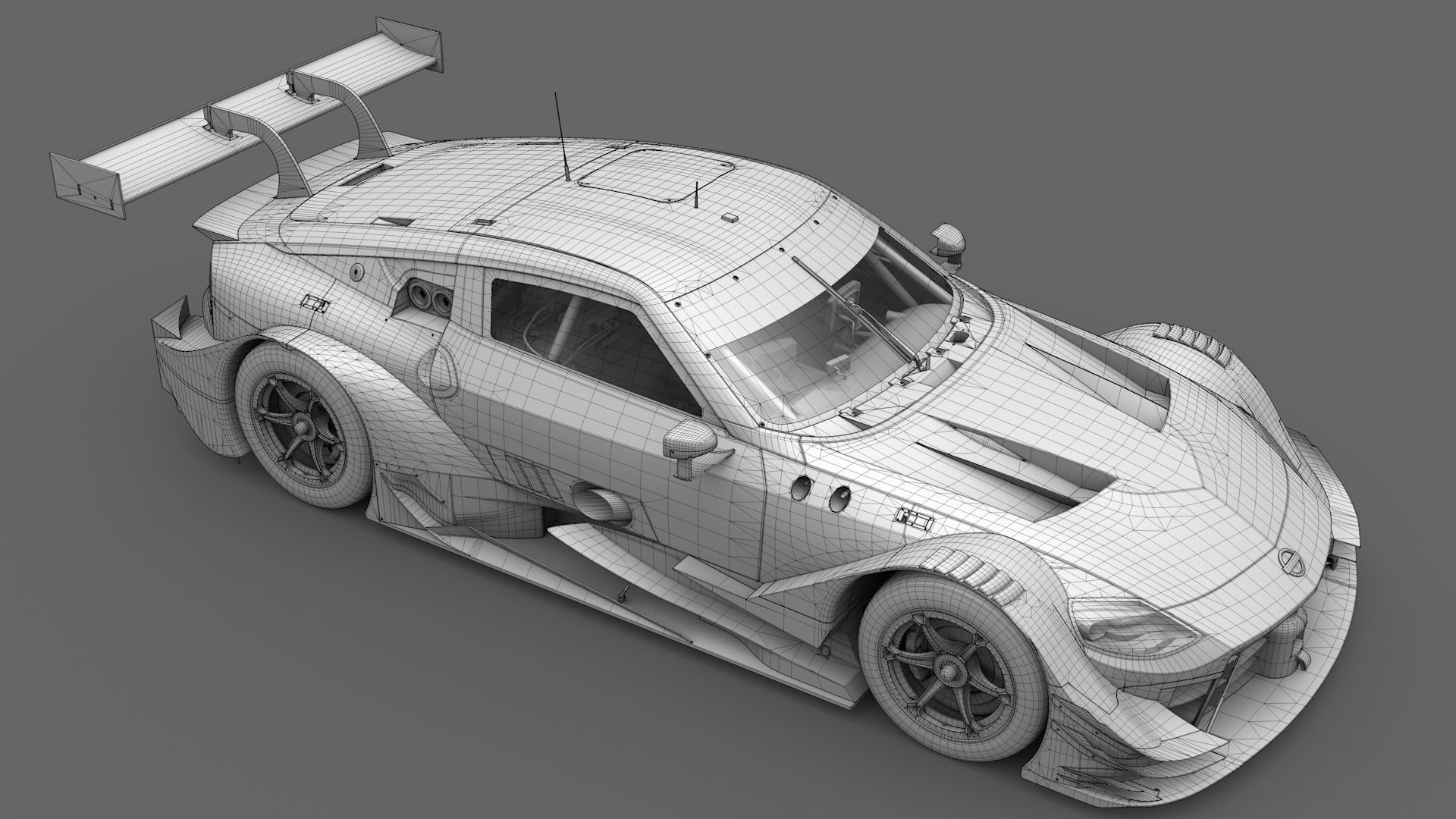 Nissan Z400 GT500 Super GT 2022 2023 Nismo Exterior Interior Low-poly 3D model_16