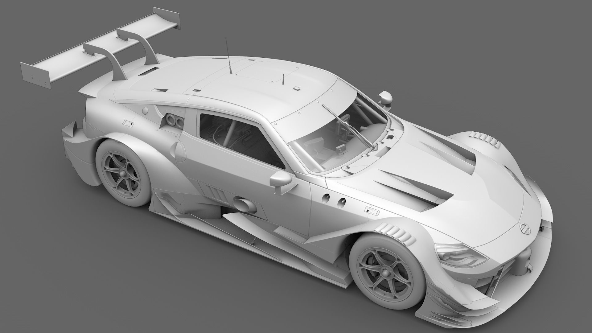 Nissan Z400 GT500 Super GT 2022 2023 Nismo Exterior Interior Low-poly 3D model_15