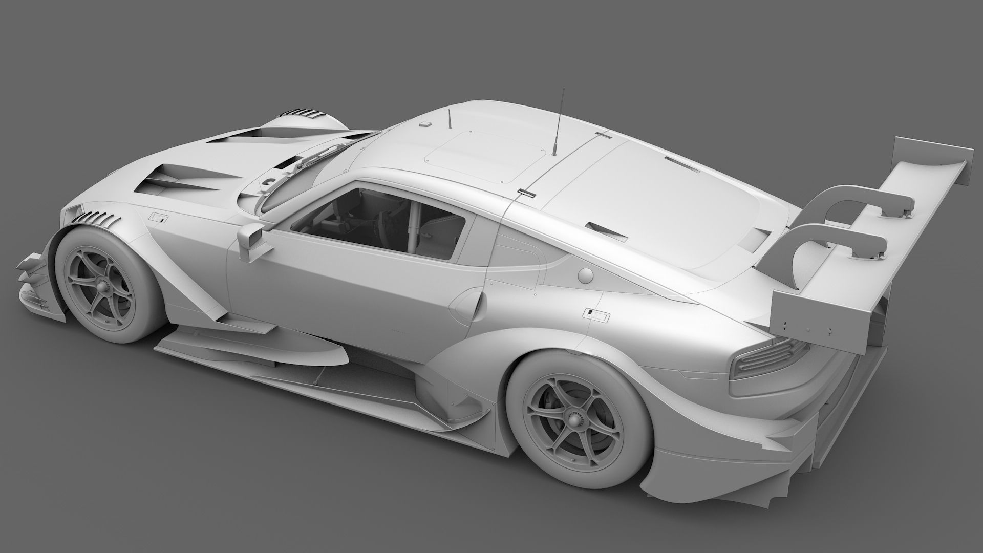 Nissan Z400 GT500 Super GT 2022 2023 Nismo Exterior Interior Low-poly 3D model_17