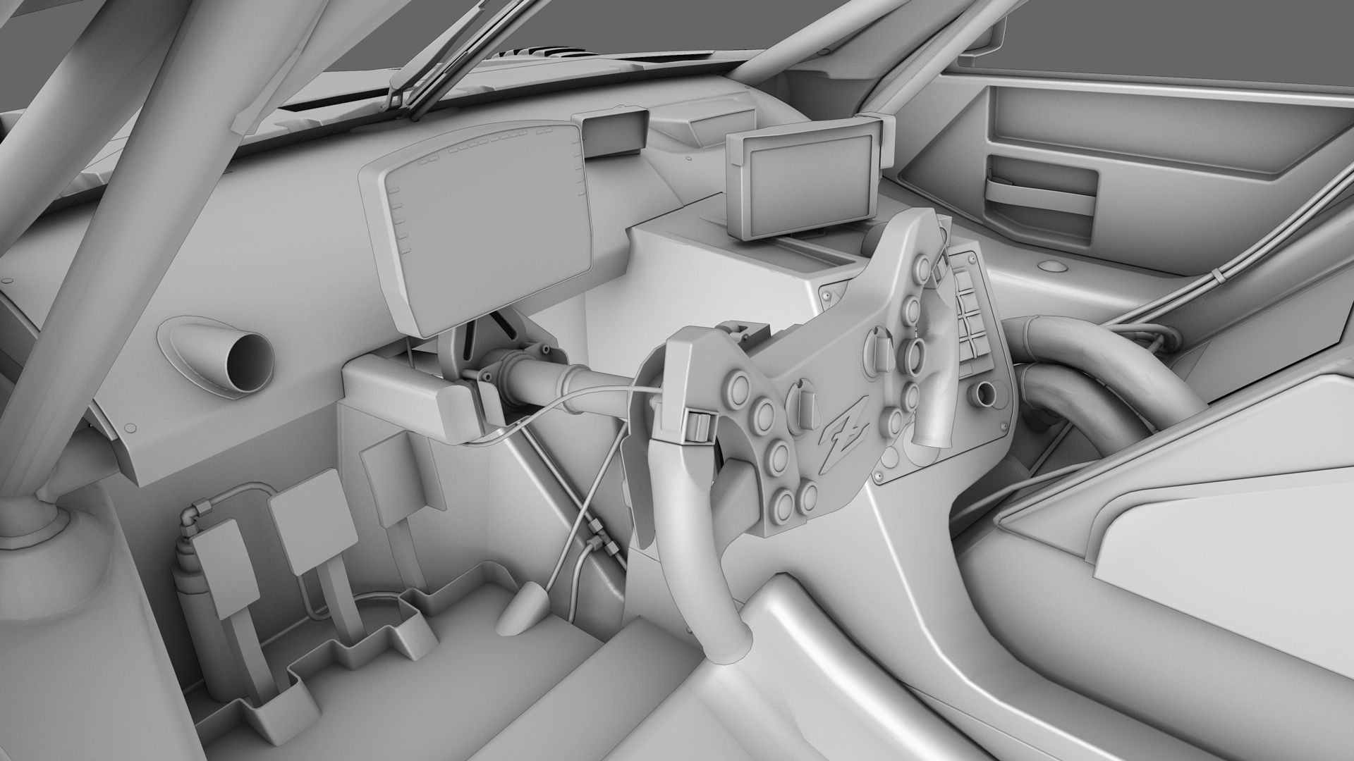 Nissan Z400 GT500 Super GT 2022 2023 Nismo Exterior Interior Low-poly 3D model_21