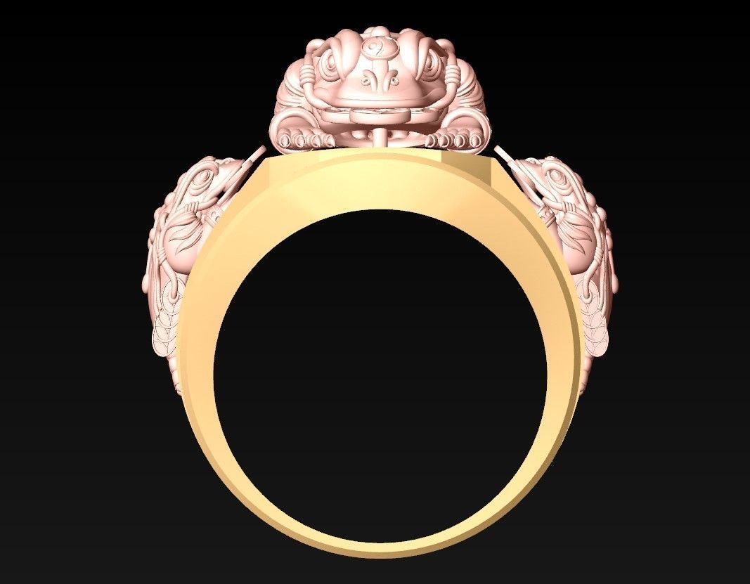 Toad ring - Jin Chan ring - N1413 3D print model_6