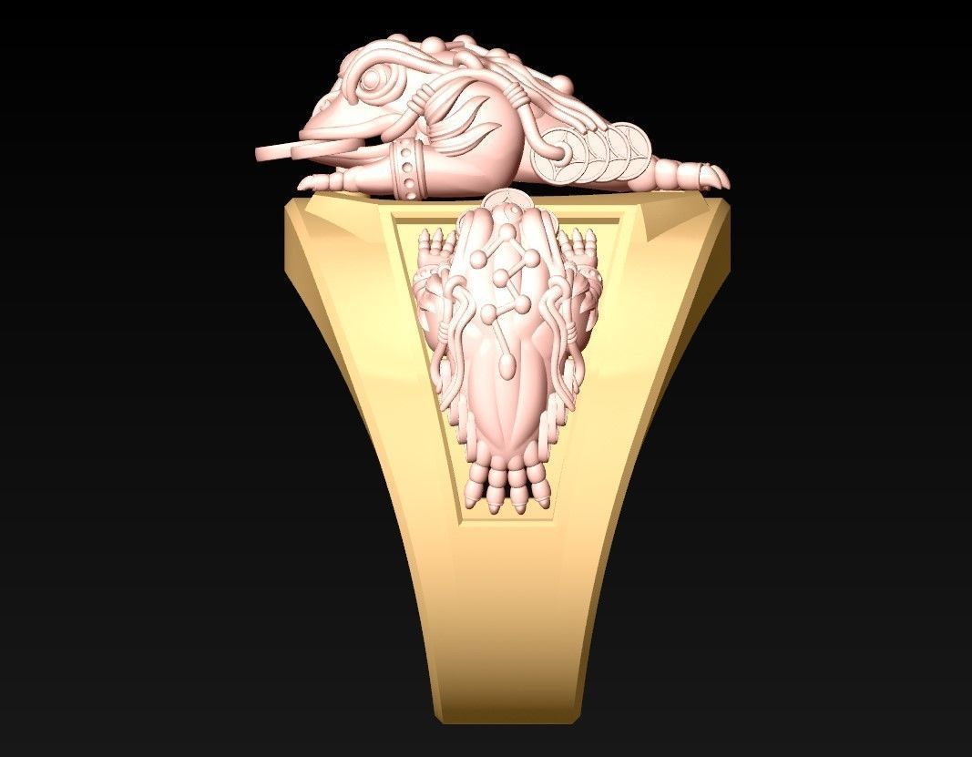 Toad ring - Jin Chan ring - N1413 3D print model_5
