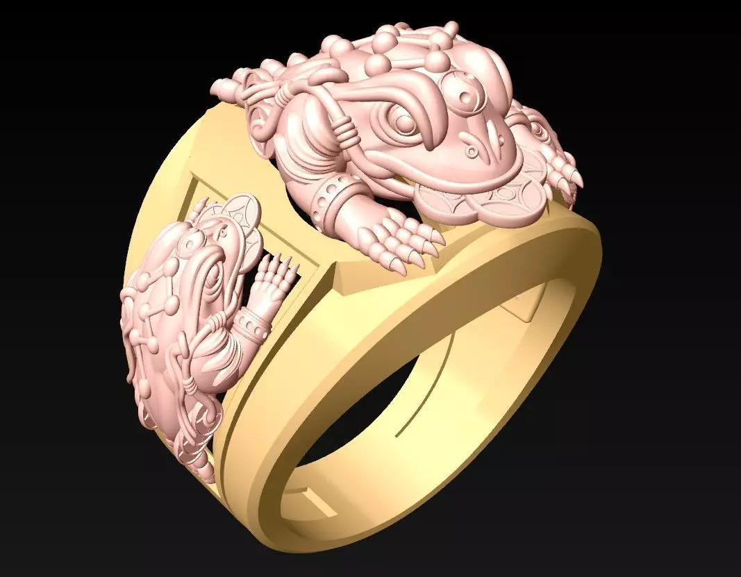 Toad ring - Jin Chan ring - N1413 3D print model_0
