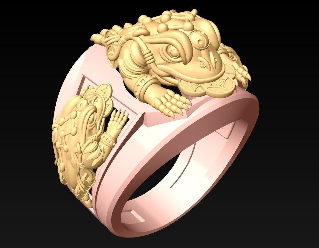 Toad ring - Jin Chan ring - N1413 3D print model_1
