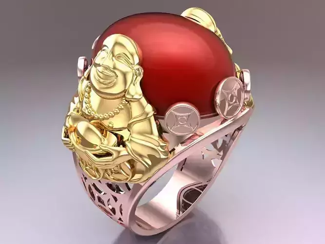Maitreya Buddhas Ring - Ring of god of wealth - N1005