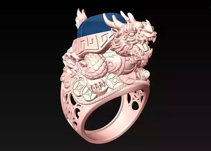 Turtle ring - Dragon Rings - Unicorn Ring - Pixiu Rings - N1841