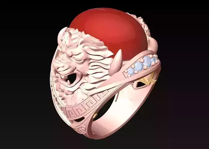 Lion Ring - Mens Rings - N1905