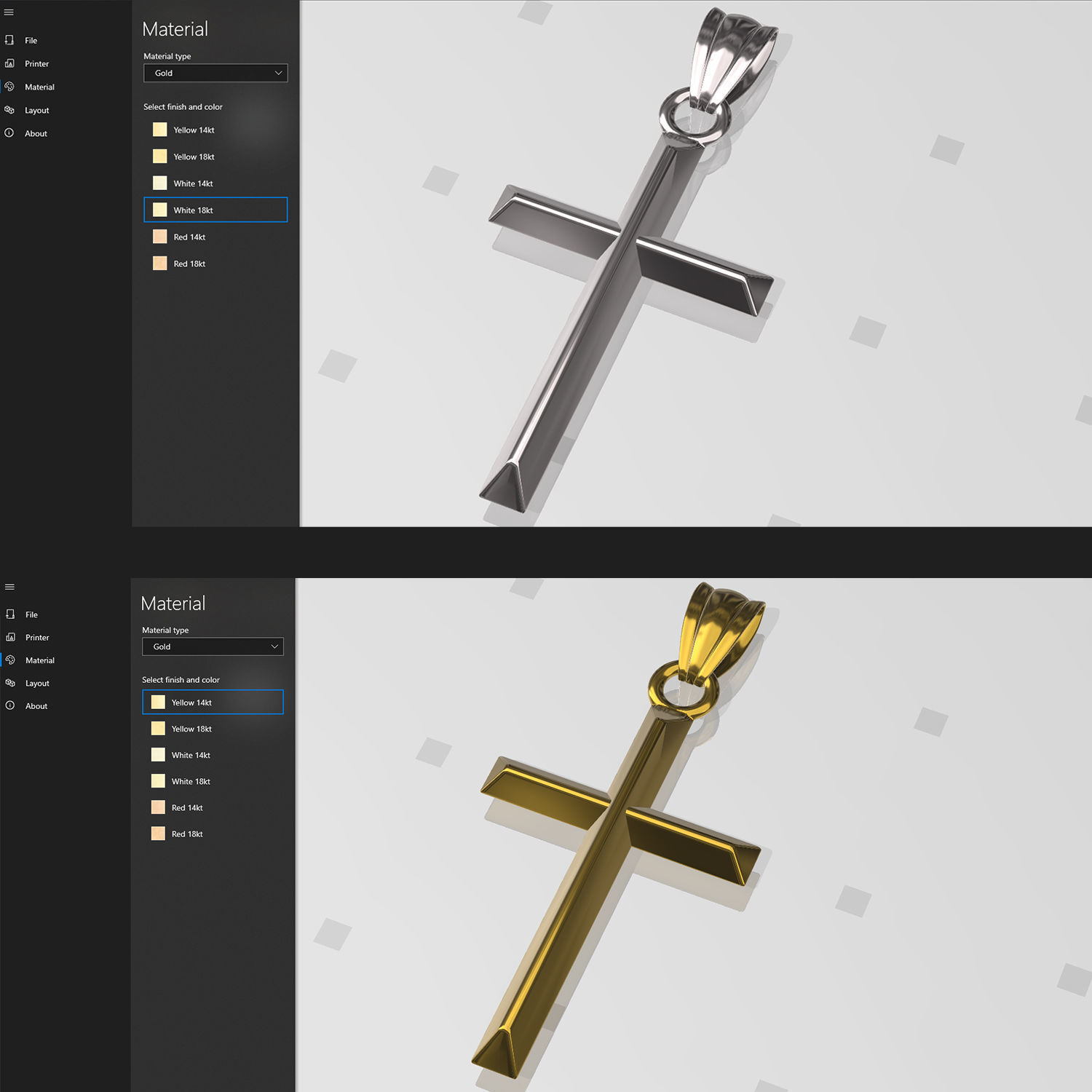 GOLDEN CROSS 3D model_6