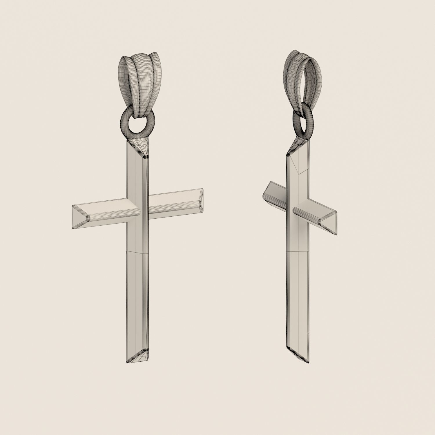 GOLDEN CROSS 3D model_1