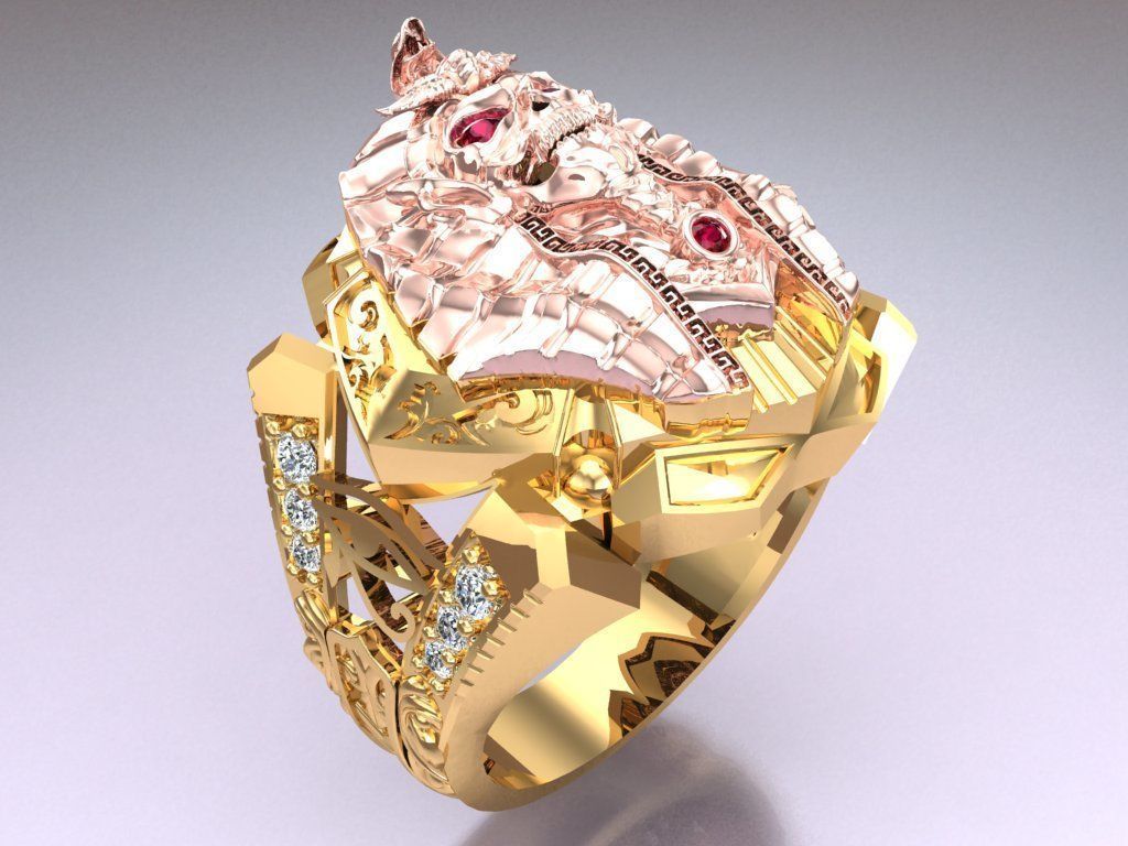 Pharaon Ring - N1443 3D print model_6