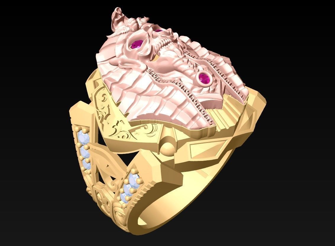 Pharaon Ring - N1443 3D print model_1